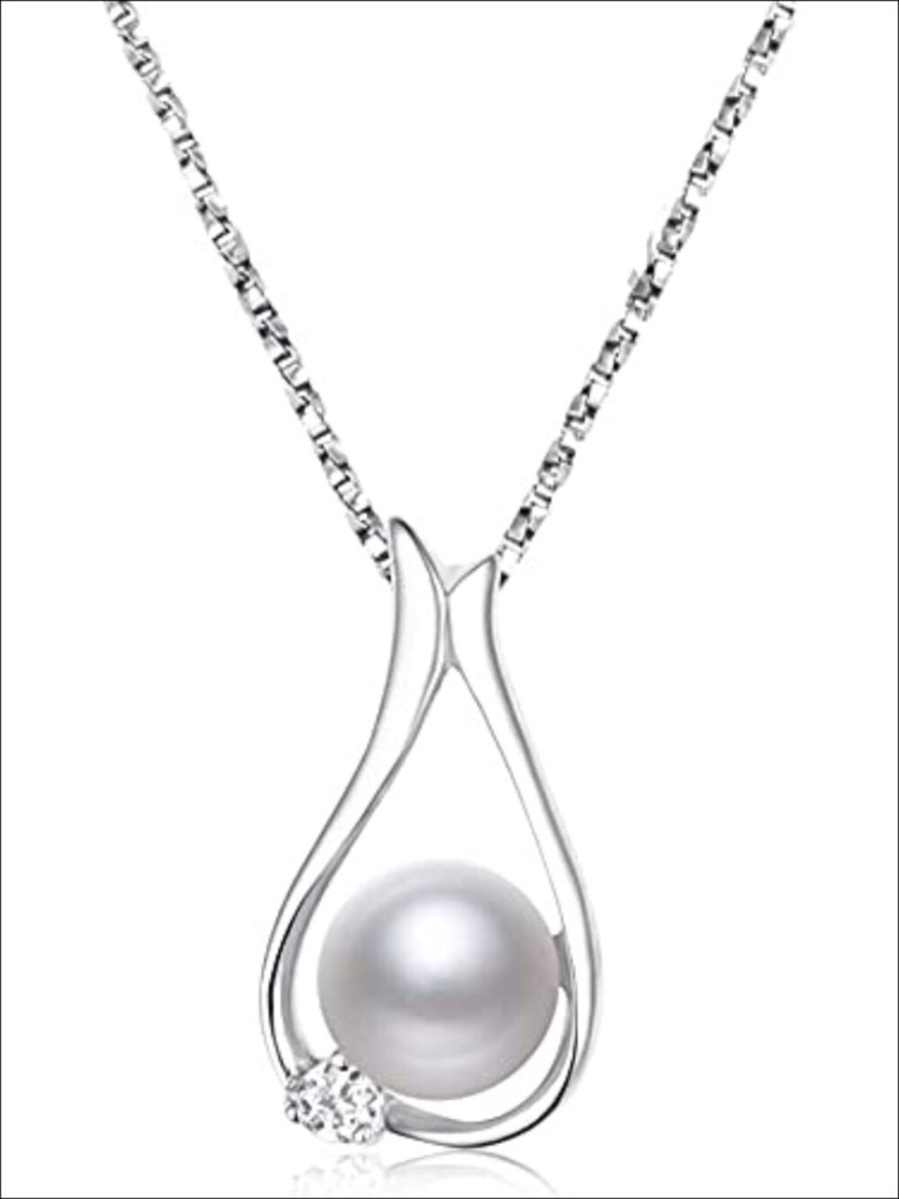 Genuine Freshwater Pearl Necklace 18in Gold Plated Sterling Silver Lobster